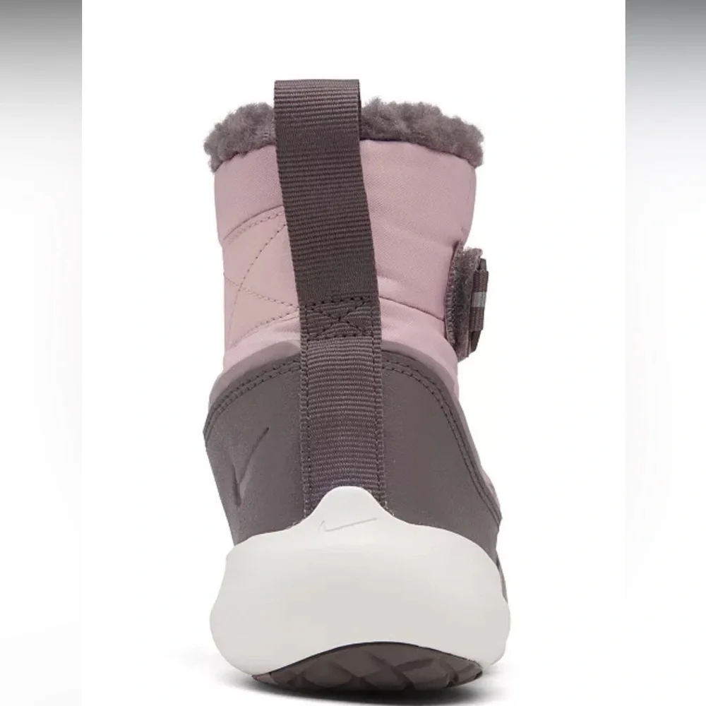 Nike Flex Advance Girls Winter Boots Pink Gray Size 1.5Y Like New